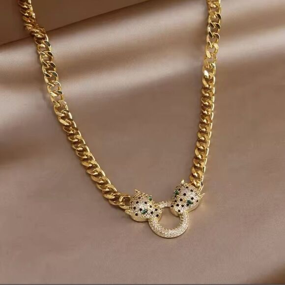 Anthropologie Jewelry - 18k gold plated Panther Chain Necklace